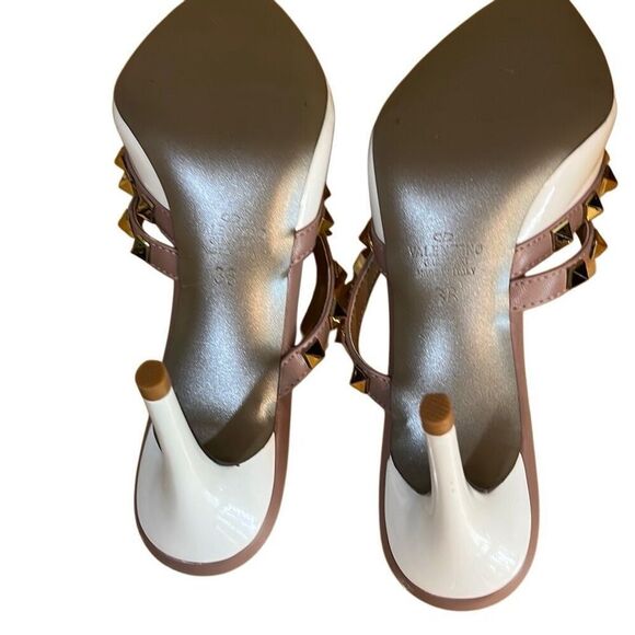 Valentino Garavani Rockstud Asymmetrical Strap Mule size 38 - Picture 2 of 5